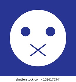  Vector Silent Emoji Icon