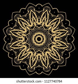 Vector silent mandala. Flower modern design. Vector illustration