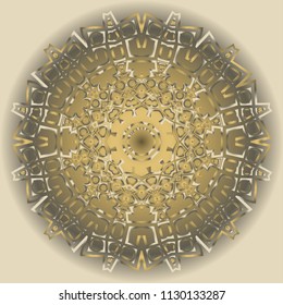 Vector silent mandala. Flower modern design. Vector illustration