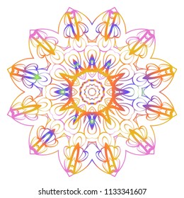 Vector silent mandala. Flower modern design. Vector illustration