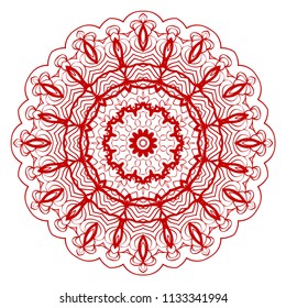 Vector silent mandala. Flower modern design. Vector illustration