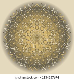 Vector silent mandala. Flower modern design. Vector illustration