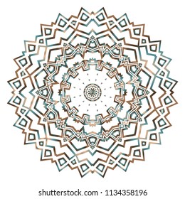Vector silent mandala. Flower modern design. Vector illustration