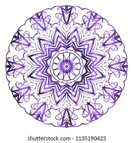 Vector silent mandala. Flower modern design. Vector illustration