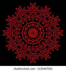 Vector silent mandala. Flower modern design. Vector illustration