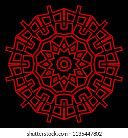 Vector silent mandala. Flower modern design. Vector illustration