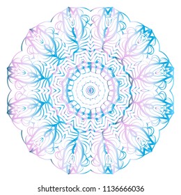 Vector silent mandala. Flower modern design. Vector illustration