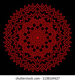 Vector silent mandala. Flower modern design. Vector illustration