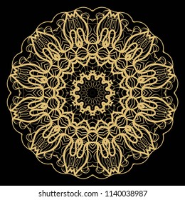 Vector silent mandala. Flower modern design. Vector illustration