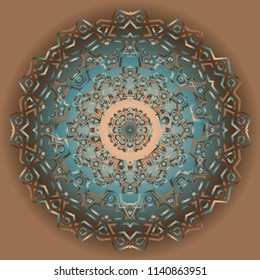 Vector silent mandala. Flower modern design. Vector illustration