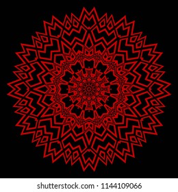 Vector silent mandala. Flower modern design. Vector illustration