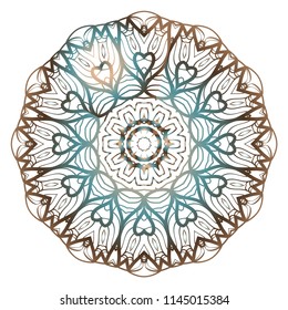 Vector silent mandala. Flower modern design. Vector illustration