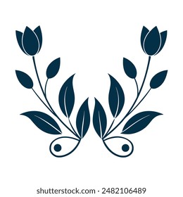 Vektorgrafik Silhouette Abstrakte Blume Hintergrund