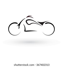 vector Silhouette  of abstract motorcycle