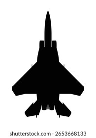 Silueta de Vector de un avión de combate multifunción avanzado diseñado para operaciones aéreas modernas.