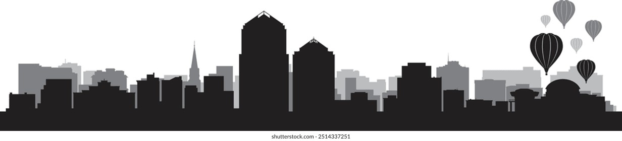 Vector silhouette of ALBUQUERQUE NEW MEXICO. prepared and cleaned