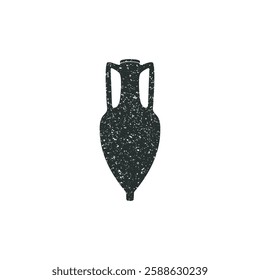 Vector silhouette of ancient Greek antique amphora