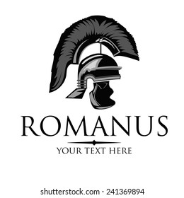 Vector silhouette of an ancient Roman helmet