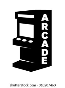 Vector Silhouette of an Arcade Machine