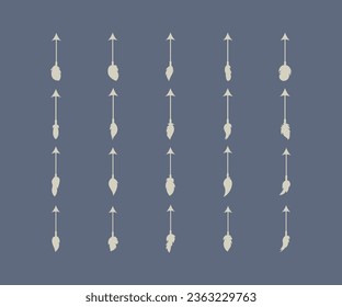 vector silhouette arrow icon collection