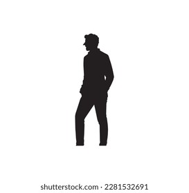 Vector silhouette art work of a person.