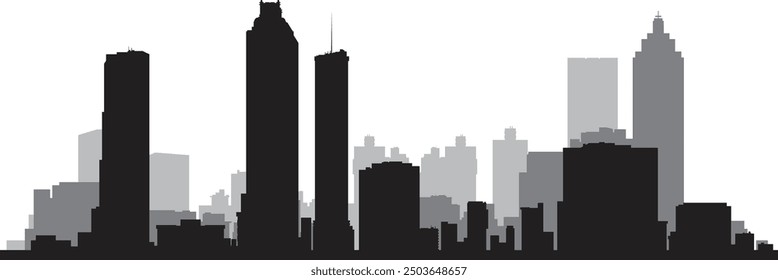 Vector silhouette of Atlanta prepared and cleaned