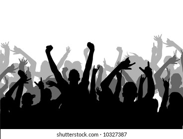 A vector silhouette of an Audience