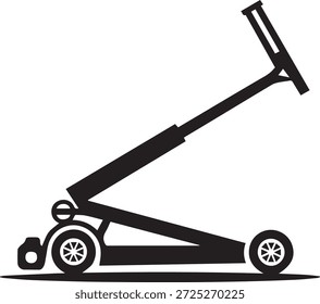 Silueta de Vector de un taller de automóviles con Elementos de reparación de automóviles. Servicio automotriz y concepto mecánico aislado sobre fondo blanco. Ideal para el garaje, reparación, transporte y diseños de la industria.