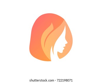 Vector silhouette avatar female