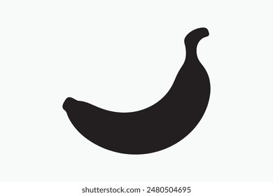 A vector silhouette of a Banana
