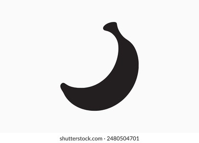 Eine Vektorgrafik-Silhouette einer Banane