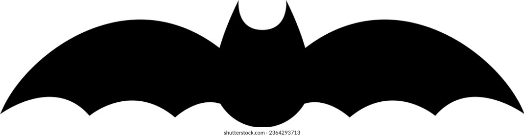 vector silhouette of a bat