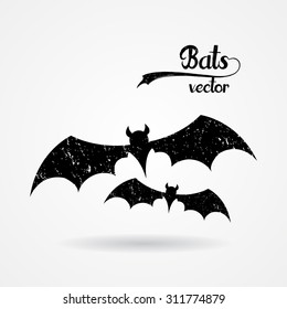 Vector silhouette of a bat