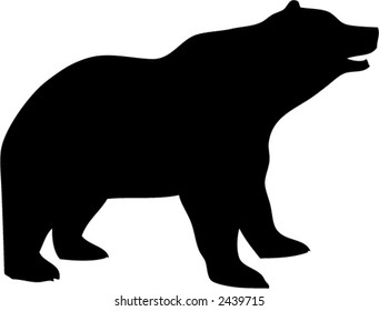 Vector Silhouette of a Bear
