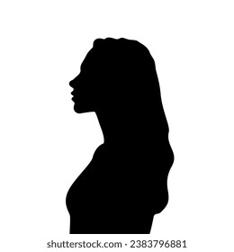 Silueta vectorial de una mujer hermosa.