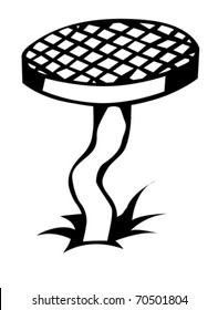 silueta vectorial doblado clavo sobre fondo blanco