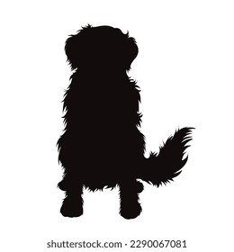 Vektorsilhouette des Berner Berghundes auf weißem Hintergrund. Symbol von Hund und Tier.