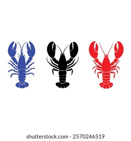 Vector Silhouette of Big Lobster