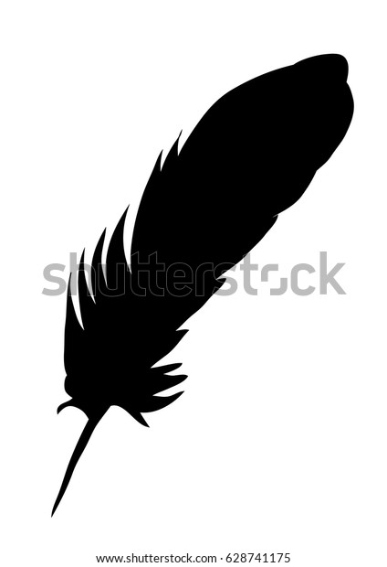 Download Vector Silhouette Bird Feather Black Stock Vector (Royalty ...