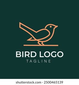 Vector silhouette bird logo design