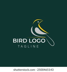Vector silhouette bird logo design