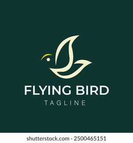 Vector silhouette bird logo design