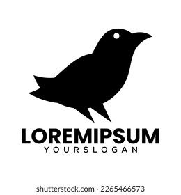 vector silhouette bird logo template