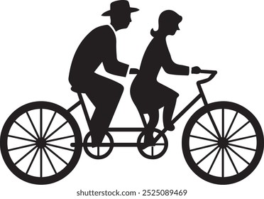 a vector silhouette of a black bicycle with a white background vector illustration