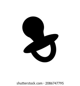 Vector silhouette in black color pacifier