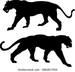vector silhouette of black panther