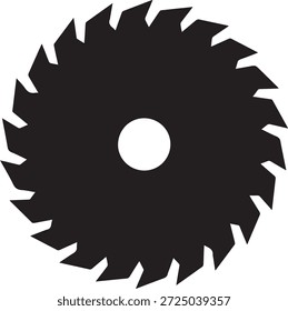 Vektorsilhouette eines Klingensymbols in Schwarz. Einfache Schnittwerkzeugform einzeln auf weißem Hintergrund. Ideal für Werkzeuge, Bau-, Küchen-, Industrie- und Designprojekte.