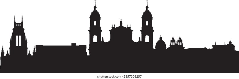 Vector silhouette of Bogota prepared and cleaned