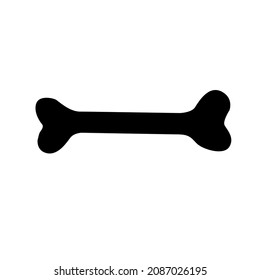 Vector silhouette in a bone in black color