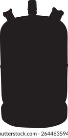 Vector; silhouette of a bottle of butane (orange)